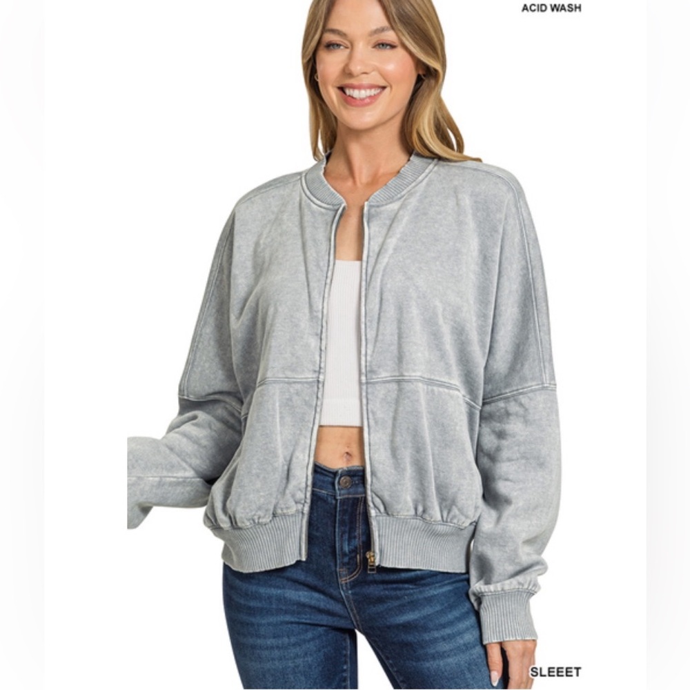 382 sleet ACID WASHED FLEECE
JACKET